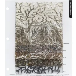 Fiori Leaf Sequins (w/ Poly Lining) Table Napkin in Blush