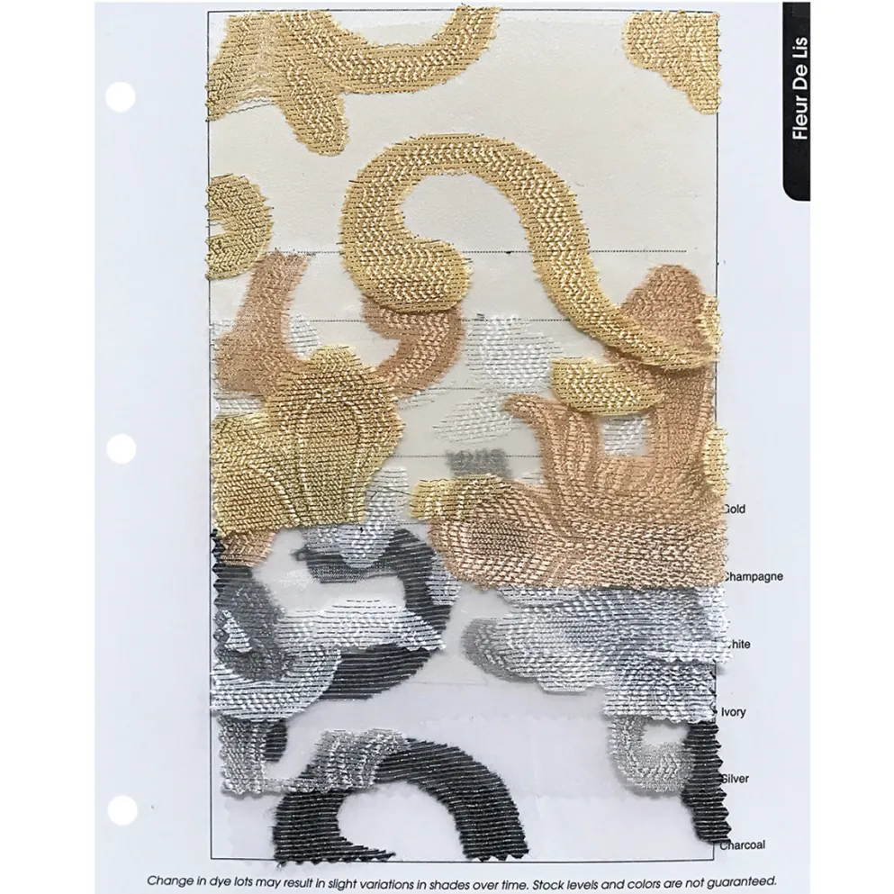 Fleur De Lis Table Linen in Champagne