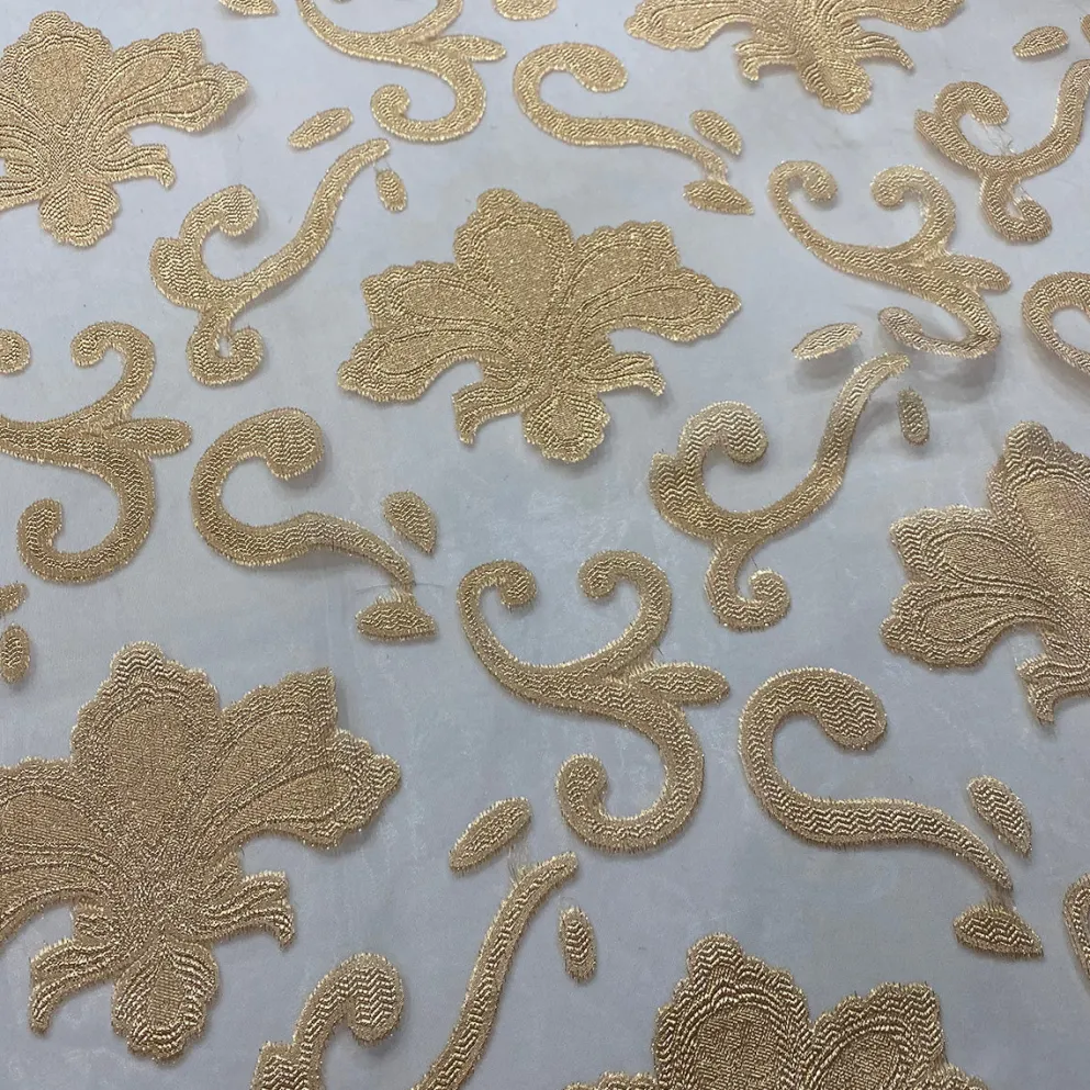 Fleur De Lis Table Runner in Champagne