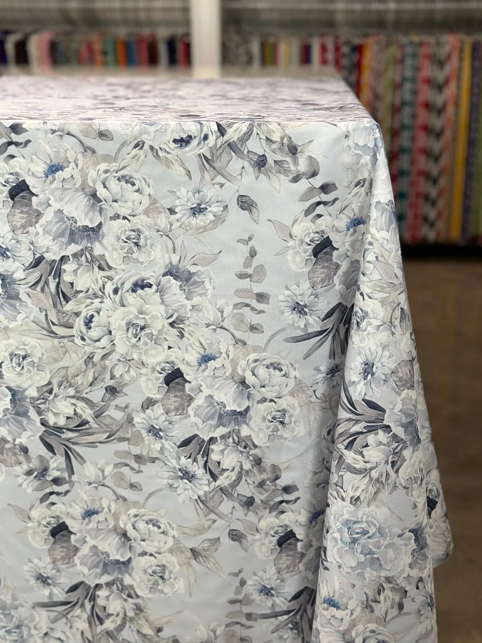 Floral Dusk (Poly Print) Table Linen in Copen Perry
