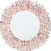 Floral - Glass Charger Plate in Rose Gold (Item # 0238)