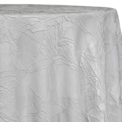 Floral Reef Jacquard Table Linen in White