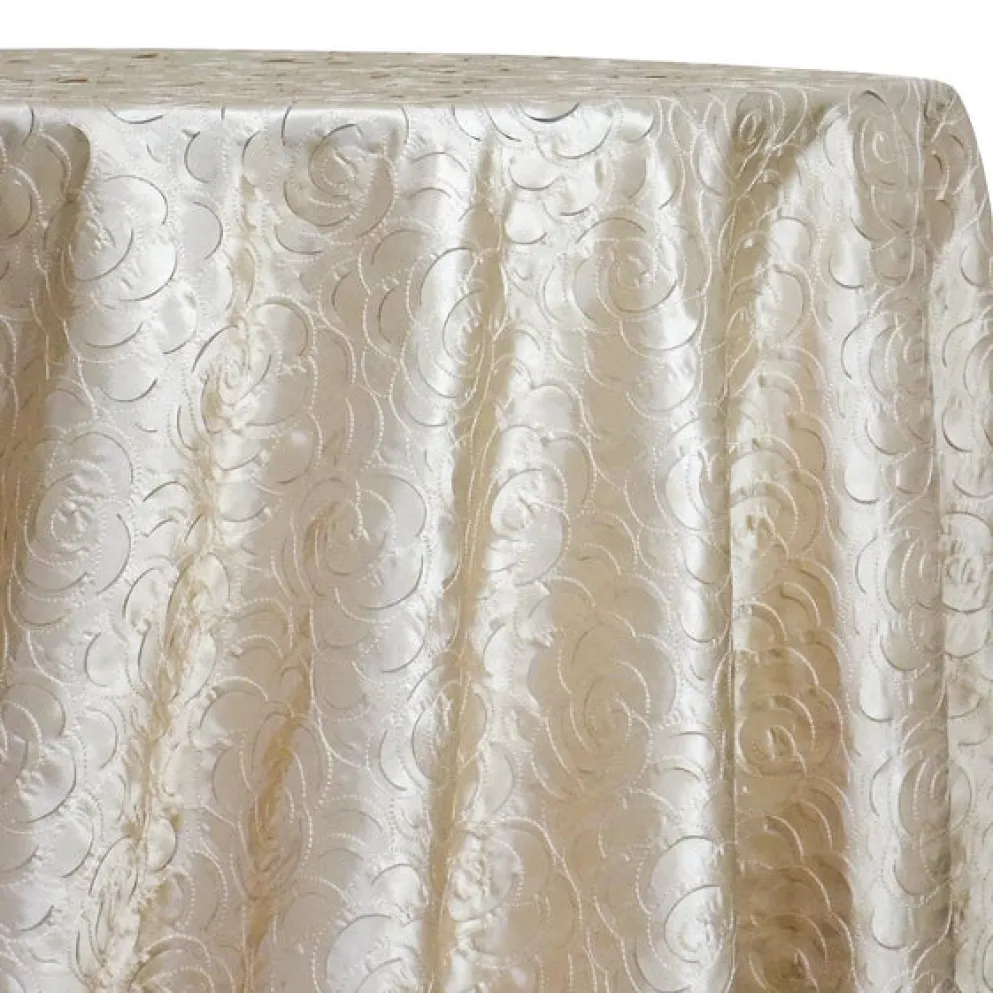 Flora Rose Table Linen in Champagne