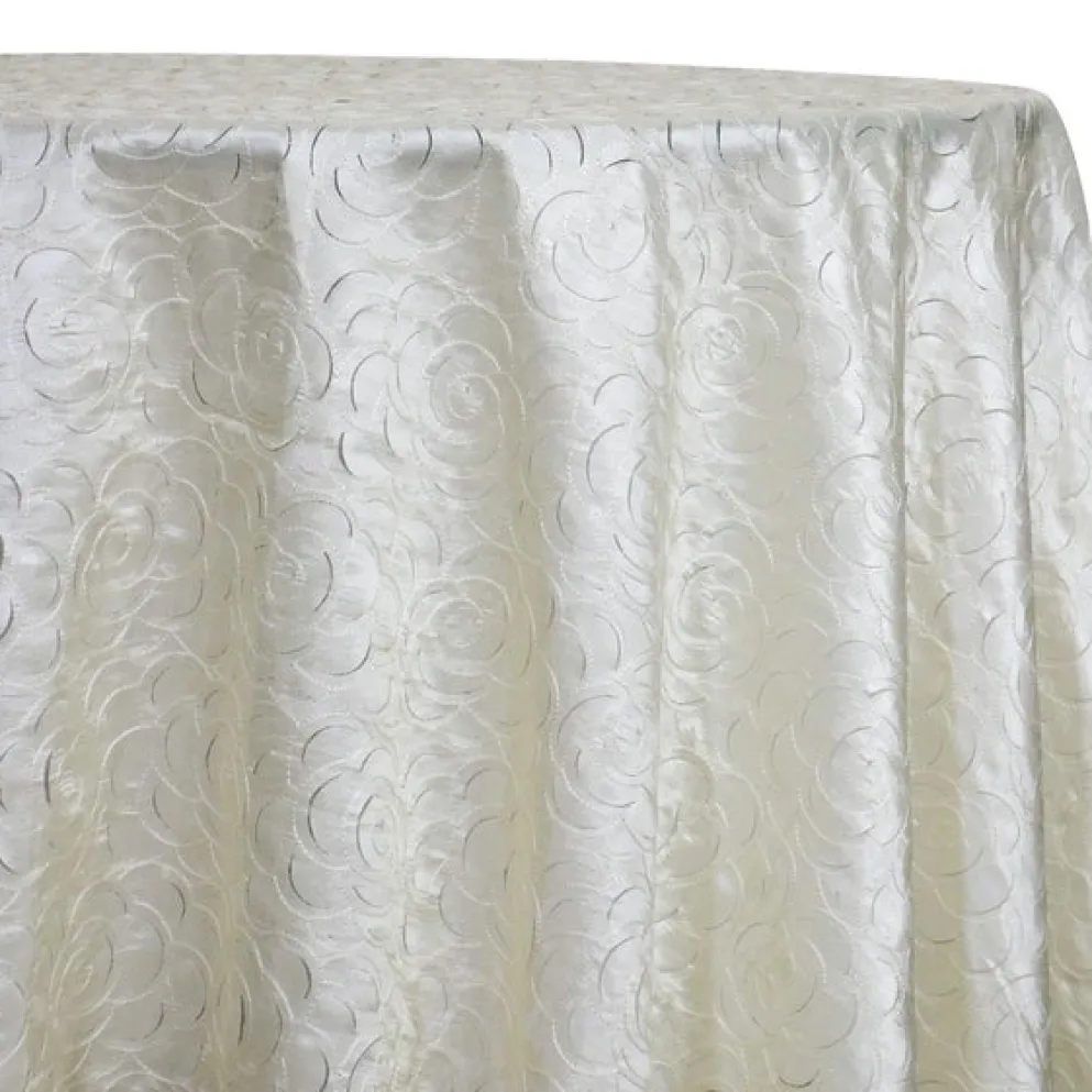 Flora Rose Table Linen in Ivory