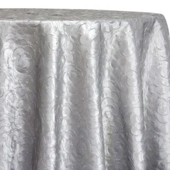 Flora Rose Table Linen in Silver