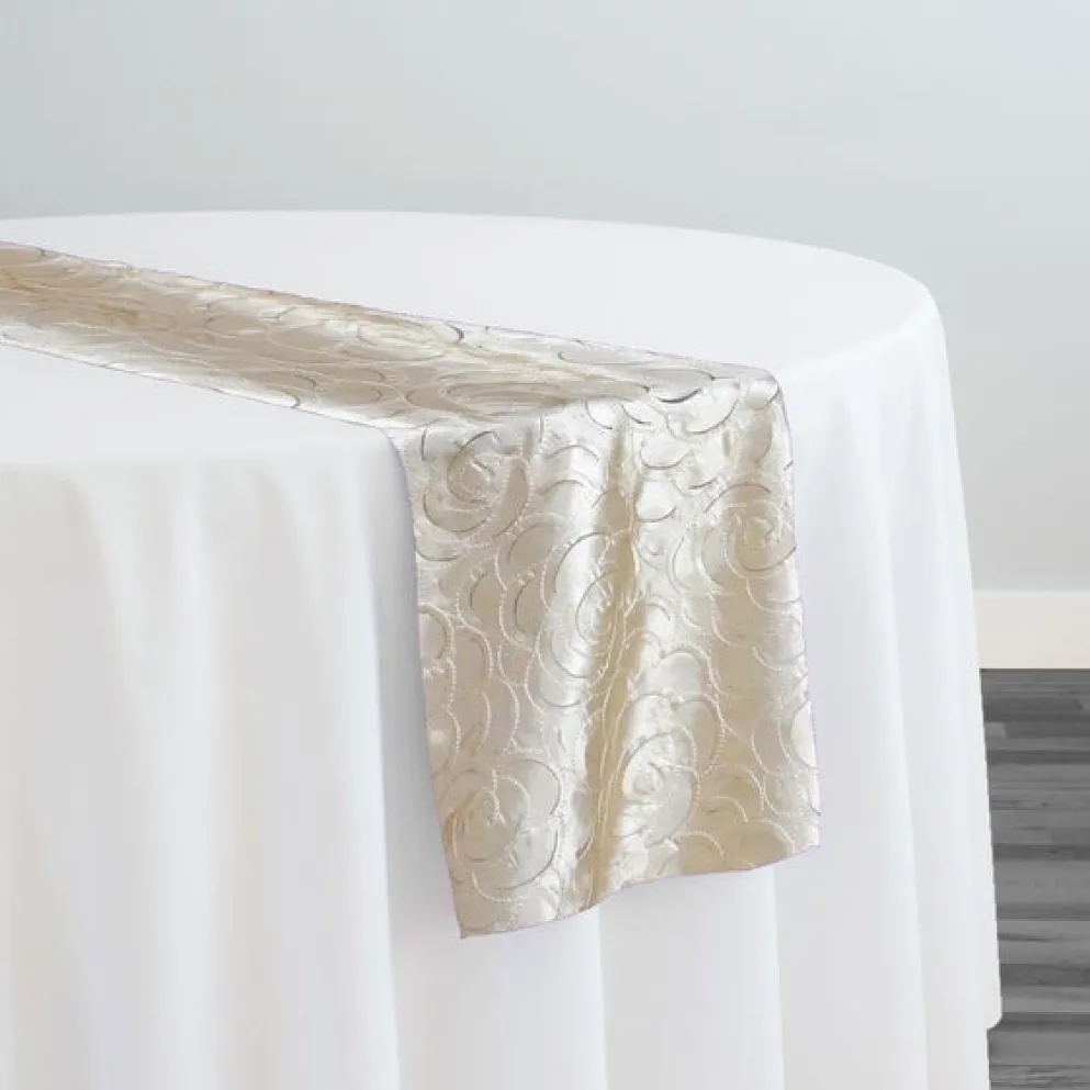 Flora Rose Table Runner in Champagne