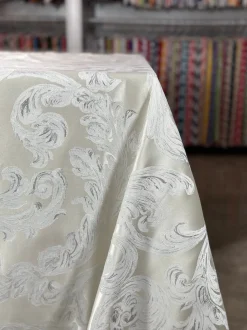 Florence Jacquard Table Linen in Ivory