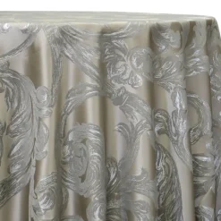 Florence Jacquard Table Linen in Silver