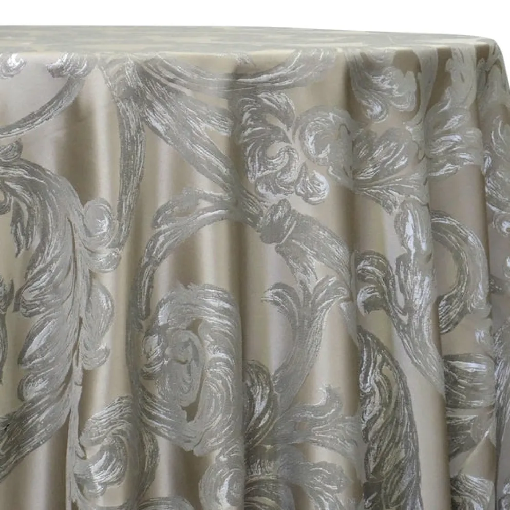 Florence Jacquard Table Linen in Silver