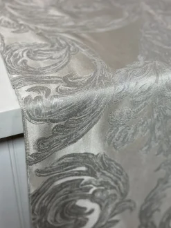 Florence Jacquard Table Linen in Silver and Grey