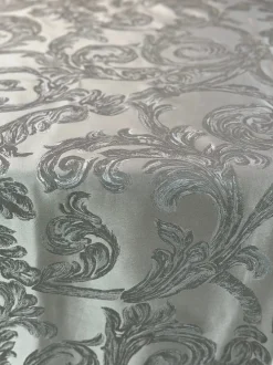 Florence Jacquard Table Linen in Silver and Grey