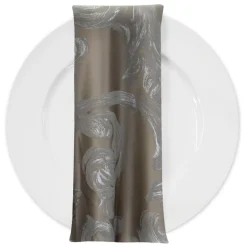 Florence Jacquard Table Napkin in Silver and Grey