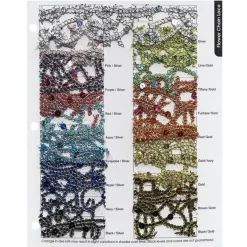 Flower Chain Lace Table Linen in Gold and Gold