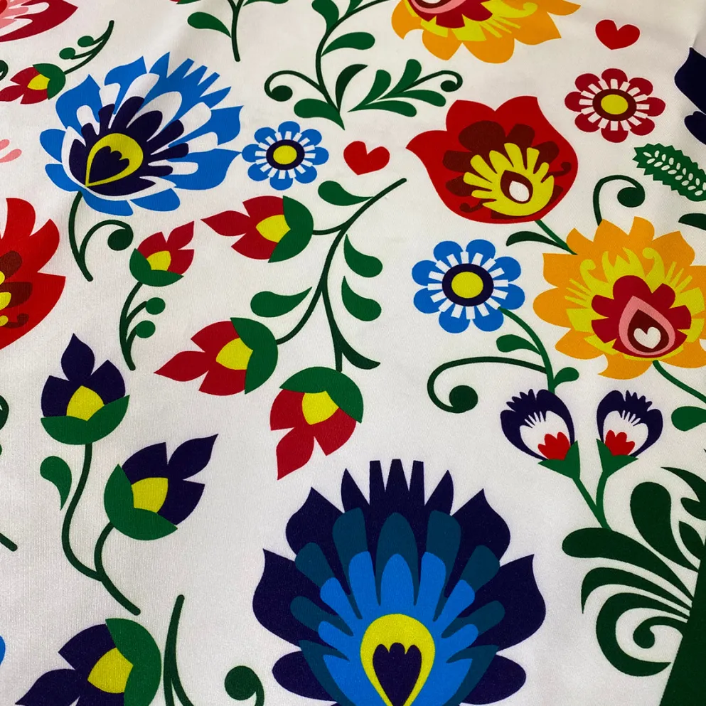 Flower Hoop (Poly Print) Table Linen