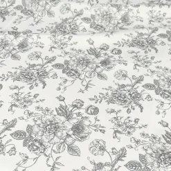French Toile (Poly Print) Table Linen in Grey