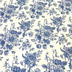 French Toile (Poly Print) Table Runner in Royal Blue