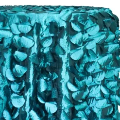 Funzie (Circle Hanging) Taffeta Table Linen in Teal