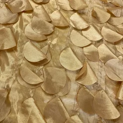 Funzie (Circle Hanging) Taffeta Table Runner in Gold