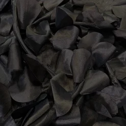 Funzie (Circle Hanging) Taffeta Table Runner in Black