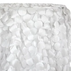Funzie (Circle Hanging) Taffeta Table Linen in White