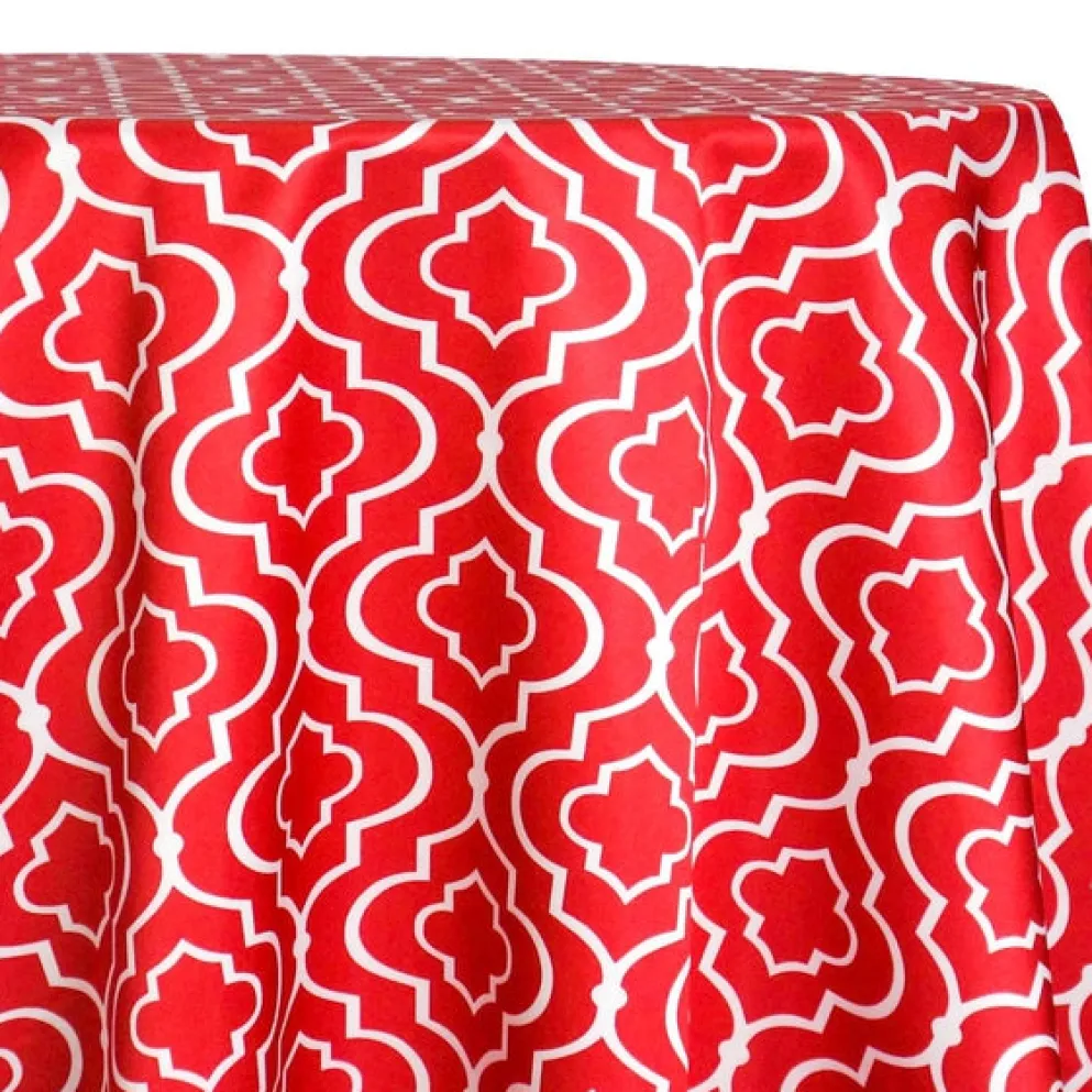 Gatsby Print (Lamour) Table Linen in Red