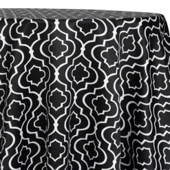Gatsby Print (Lamour) Table Linen in Black
