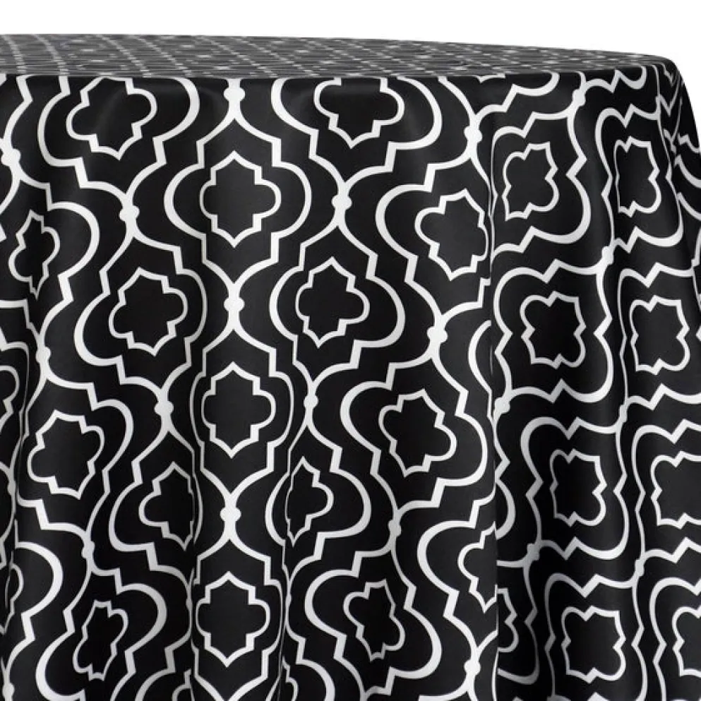 Gatsby Print (Lamour) Table Linen in Black