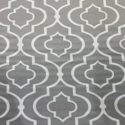 Gatsby Print (Lamour) Table Linen in Silver