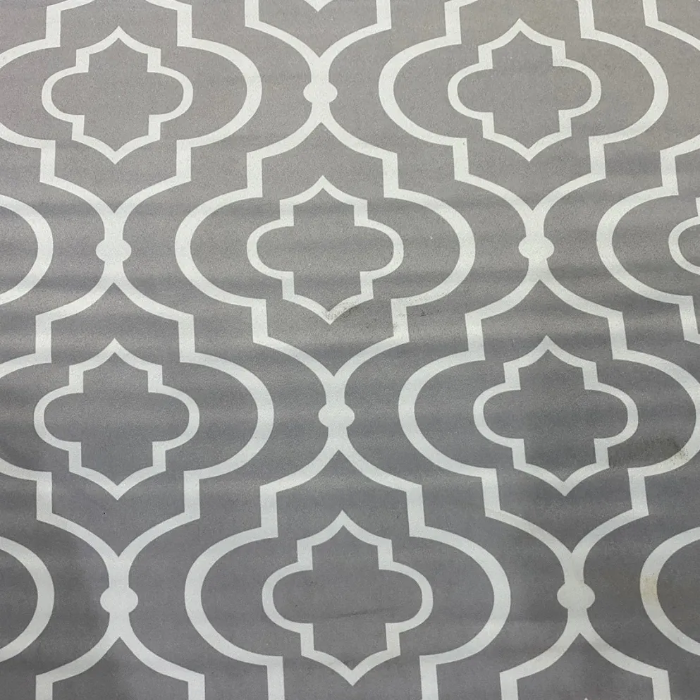 Gatsby Print (Lamour) Table Runner in Silver