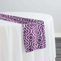 Gatsby Print (Lamour) Table Runner in Plum