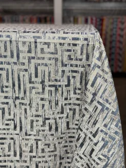Gio Jacquard Table Linen in Blue