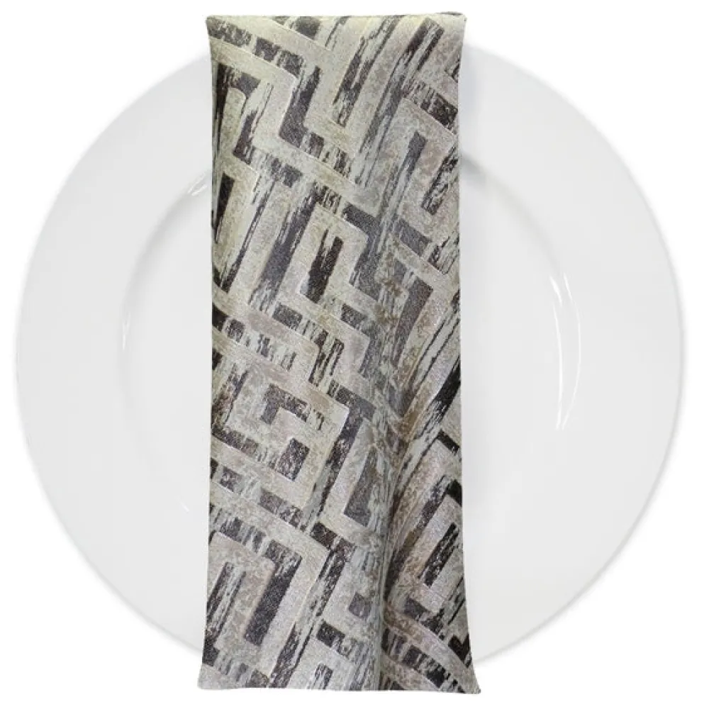 Gio Jacquard Table Napkin in Taupe