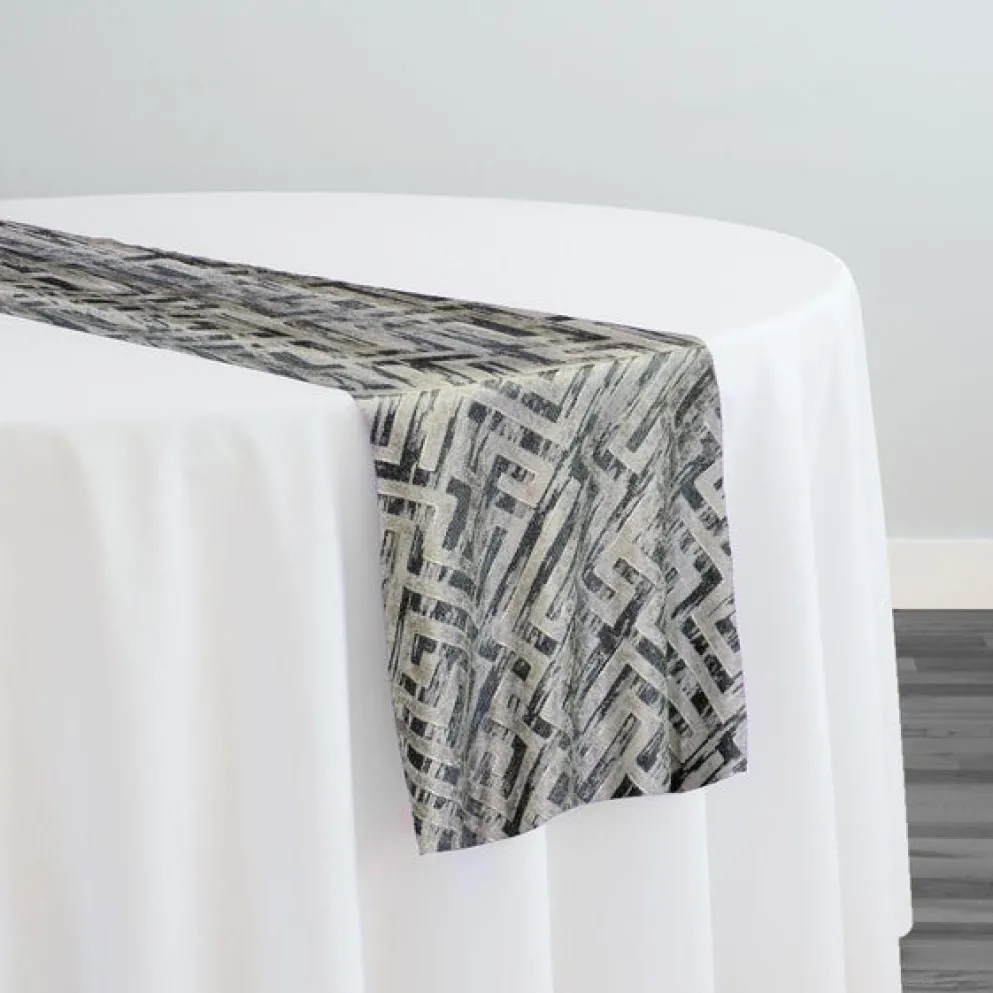 Gio Jacquard Table Runner in Grey