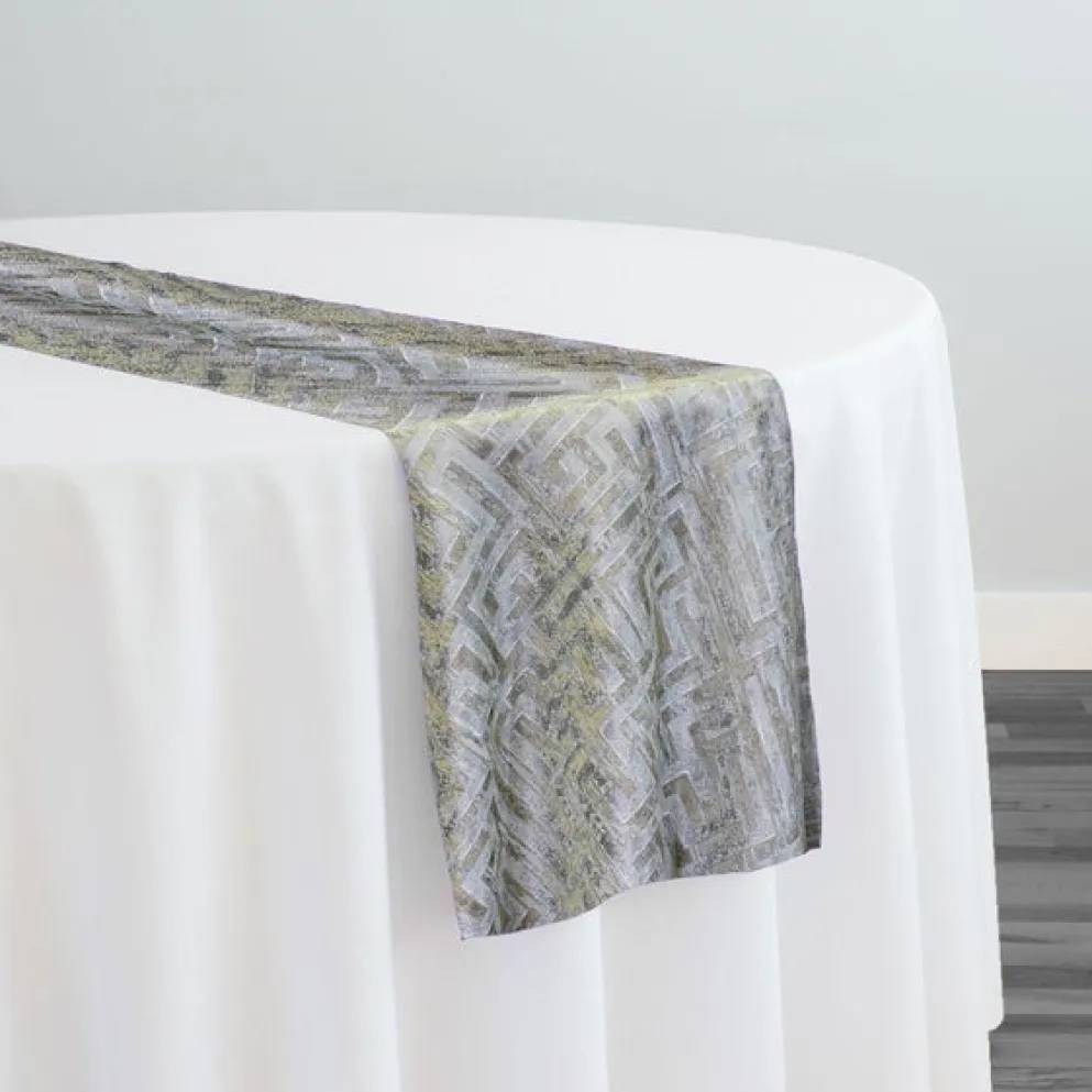 Gio Jacquard Table Runner in Ivory