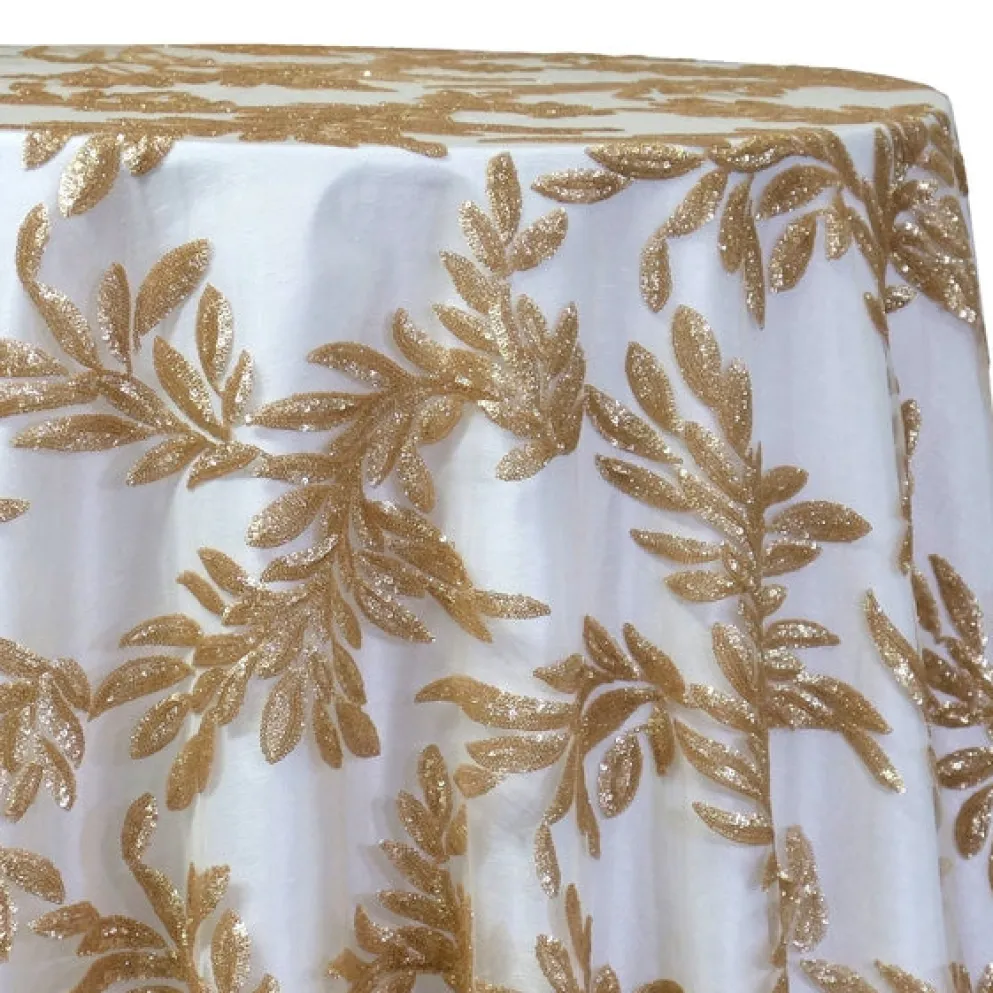 Giselle Sequins Table Linen in Champagne