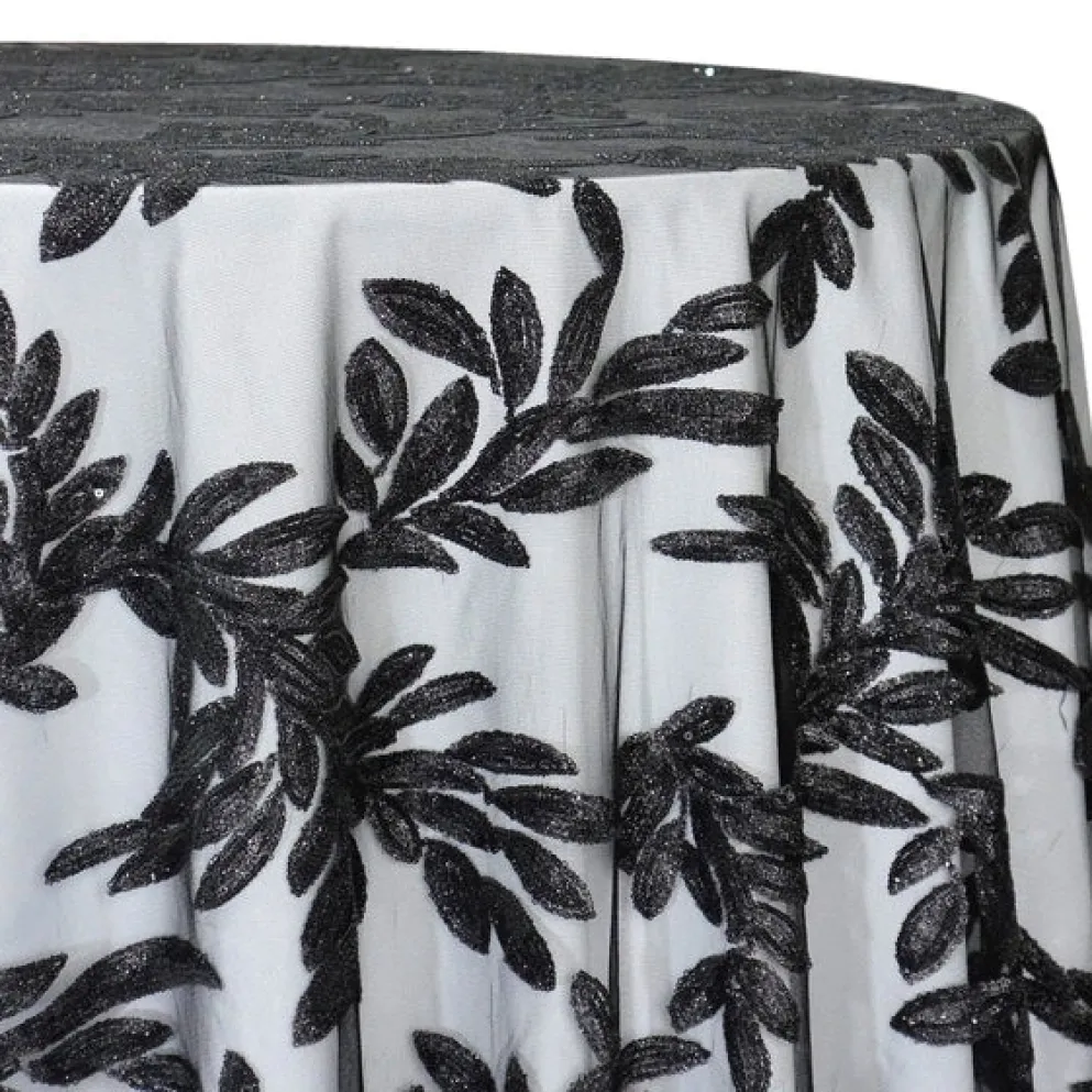 Giselle Sequins Table Linen in Black