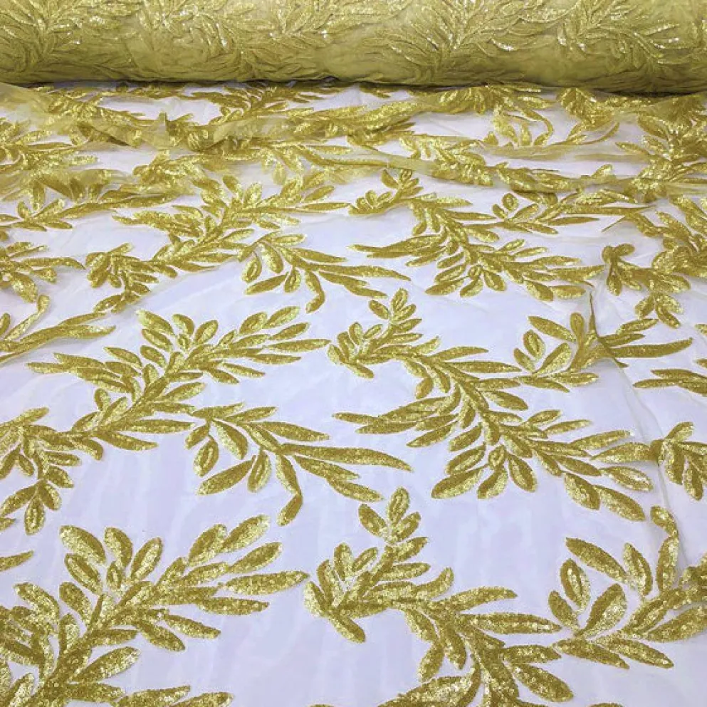 Giselle Sequins Table Linen in Gold