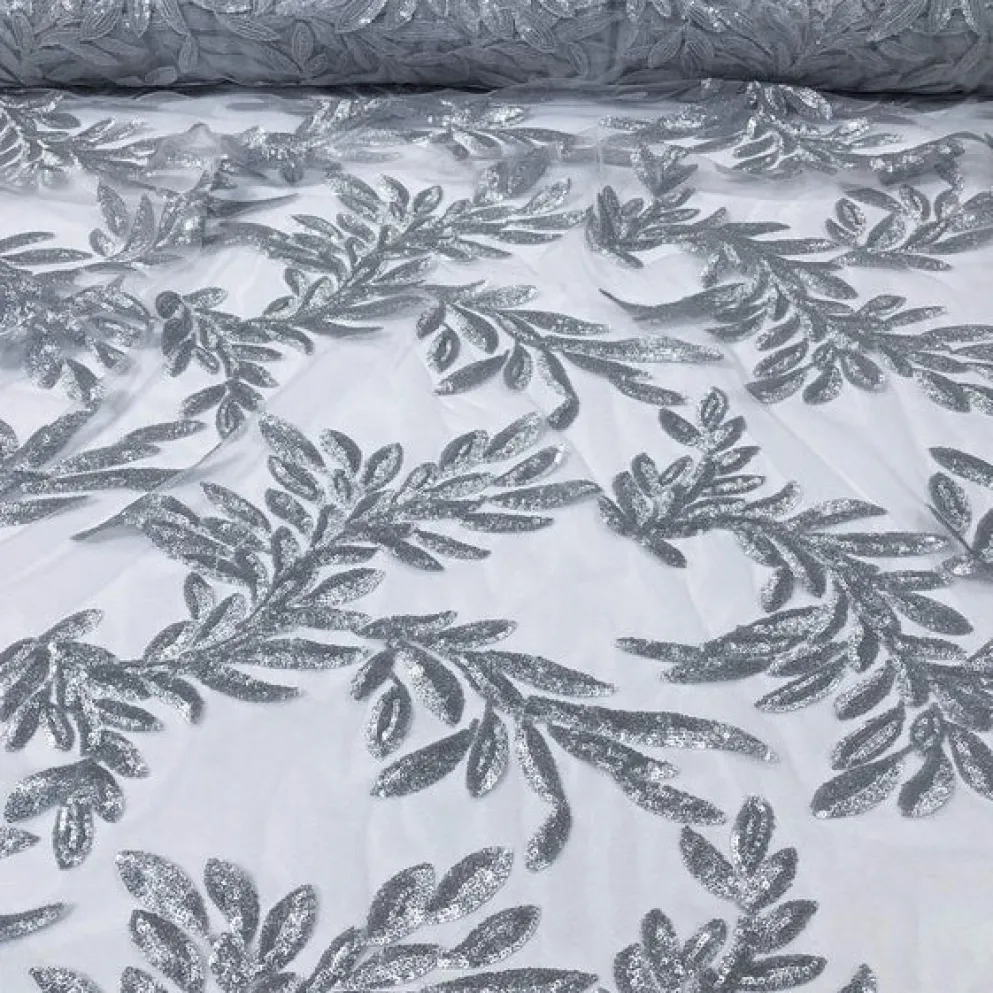 Giselle Sequins Table Runner in Silver