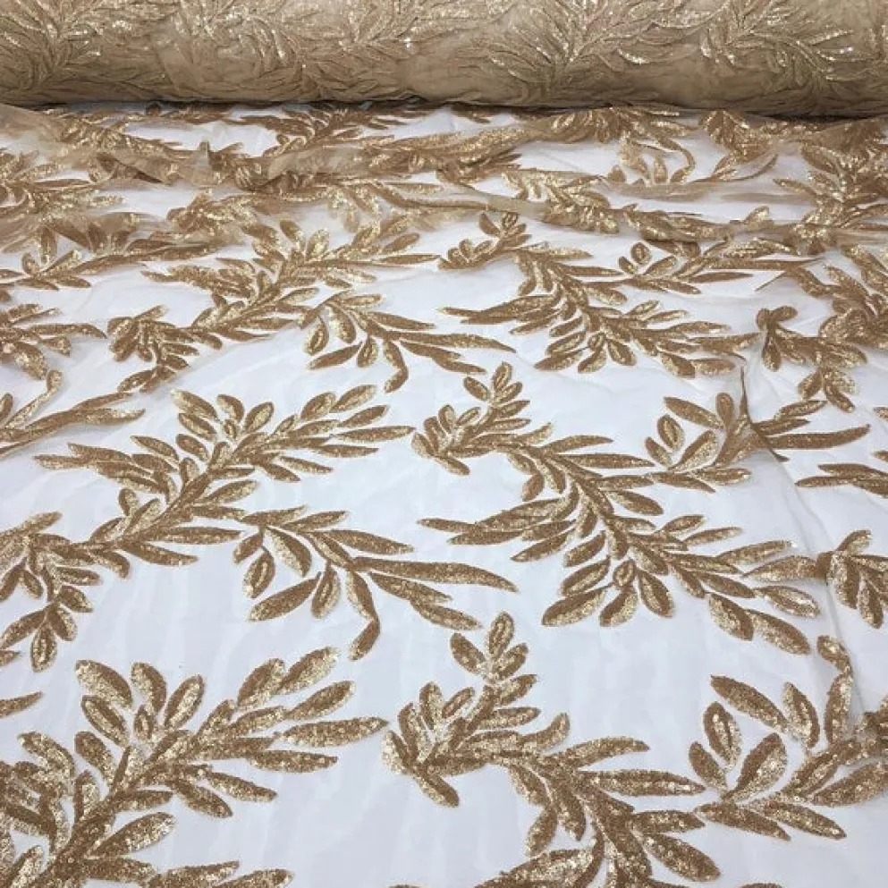 Giselle Sequins Table Runner in Champagne