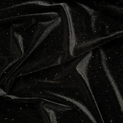 Glitter Velour Table Linen in Black