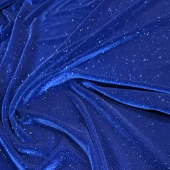 Glitter Velour Table Linen in Royal