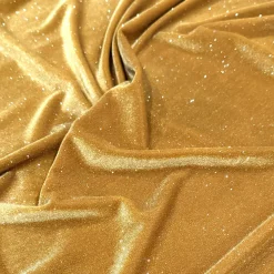 Glitter Velour Table Linen in Gold