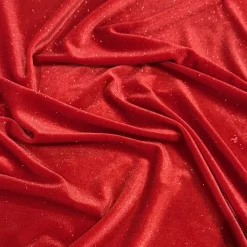 Glitter Velour Table Linen in Red