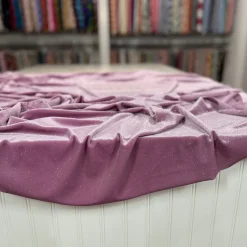 Glitter Velour Table Linen in Dusty Pink