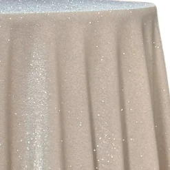 Glitter Velour Table Linen in Beige