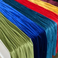 Glitter Velour Table Napkin in Jade