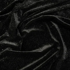 Glitter Velour Table Runner in Black