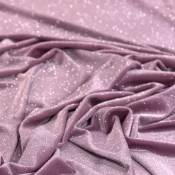 Glitter Velour Table Runner in Dusty Pink