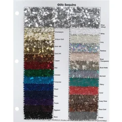 Glitz Sequins Drapery Panel in Gold 24K