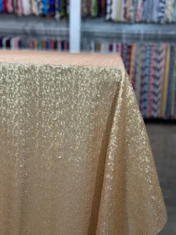 Glitz Sequins Table Linen in Antique Gold